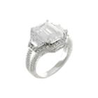 Cz By Kenneth Jay Lane Emerald-cut Ring