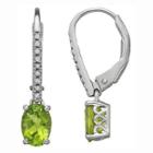 Sterling Silver Peridot & Diamond-accent Earrings