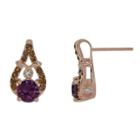 Lab Created Purple Crystal 14.6mm Stud Earrings