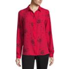 Liz Claiborne Long Sleeve Hearts Blouse-tall