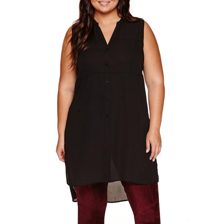 Worthington Sleeveless Button-front Shirt-plus
