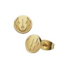 Star Wars Gold Ion-plated Stainless Steel Jedi Order Stud Earrings