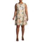 Danny & Nicole Sleeveless Trapeze Dress-plus