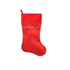 22 Red With Glittering Swirl Design On Sheer Organza Christmas Stocking