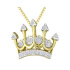 1/10 Ct. T.w. Diamond Crown Pendant Necklace