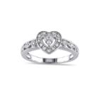 1/8 Ct. T.w. Diamond Sterling Silver Heart Ring