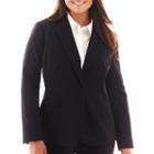 Liz Claiborne 1-button Pinstripe Jacket - Plus