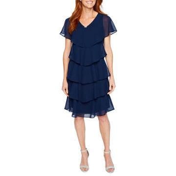 S.l. Fashions Short Sleeve Party Dress