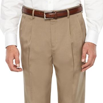 Savane Straight Fit Pleated Pants