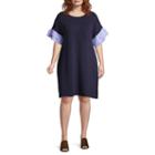 Spense Short Sleeve Shift Dress-plus