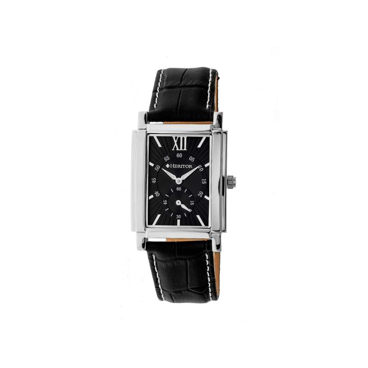 Heritor Frederick Mens Black Strap Watch-herhr6102