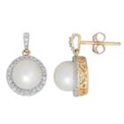 Sofia 1/6 Ct. T.w. Round White Pearl 10k Gold Stud Earrings