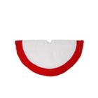 26 Traditional White And Red Velveteen Christmas Tree Skirt