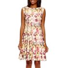 Danny & Nicole Sleevless Floral Fit-and-flare Dress