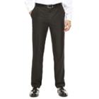 Jf J. Ferrar Slim-fit Black Box Check Flat-front Suit Pants