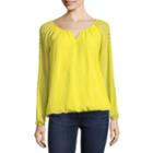 Alyx Long Sleeve Round Neck Woven Blouse