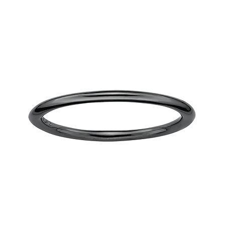 Personally Stackable Black-plated Sterling Silver Stackable Ring