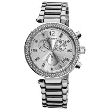 Akribos Xxiv Womens Silver Tone Strap Watch-a-529ss