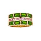 Limited Quantities Chrome Diopside 14k Yellow Gold Over Silver Ring
