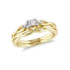 1/6 Ct. T.w. White Diamond 10k Gold Bridal Set