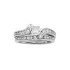 1 Ct. T.w. Certified Diamond 14k White-gold Bridal Set
