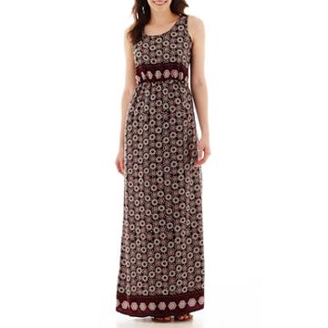 True Color Sleeveless Cinch Waist Maxi Dress - Tall