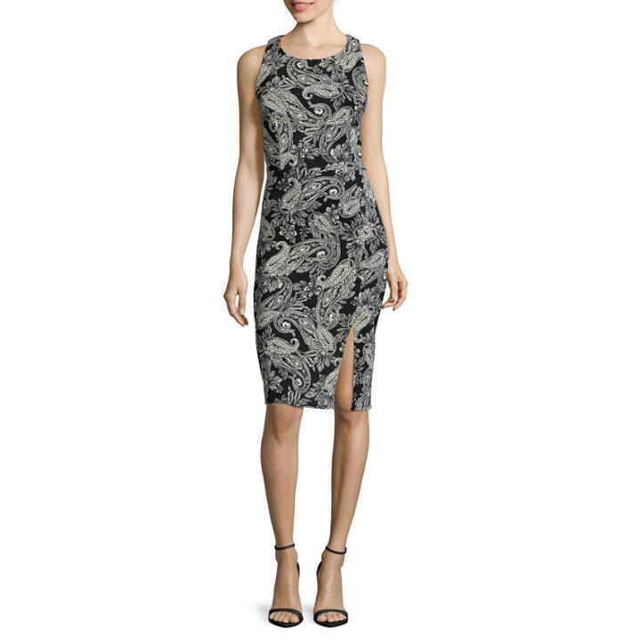 Bisou Bisou Sleeveless Halter Ottoman Bodycon Dress