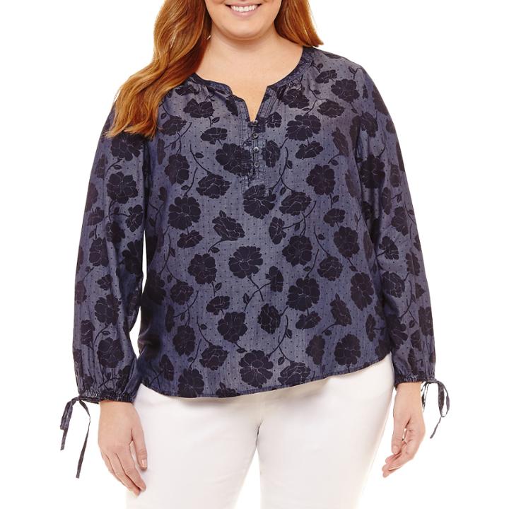 Liz Claiborne Extended Shoulder Tunic- Plus