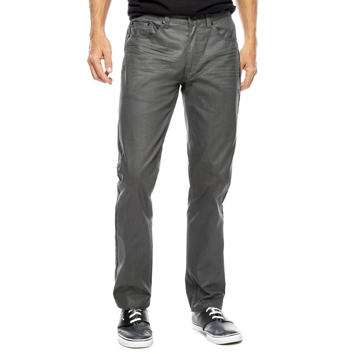 Akademiks Robertson Slim-fit Coated Denim Jeans