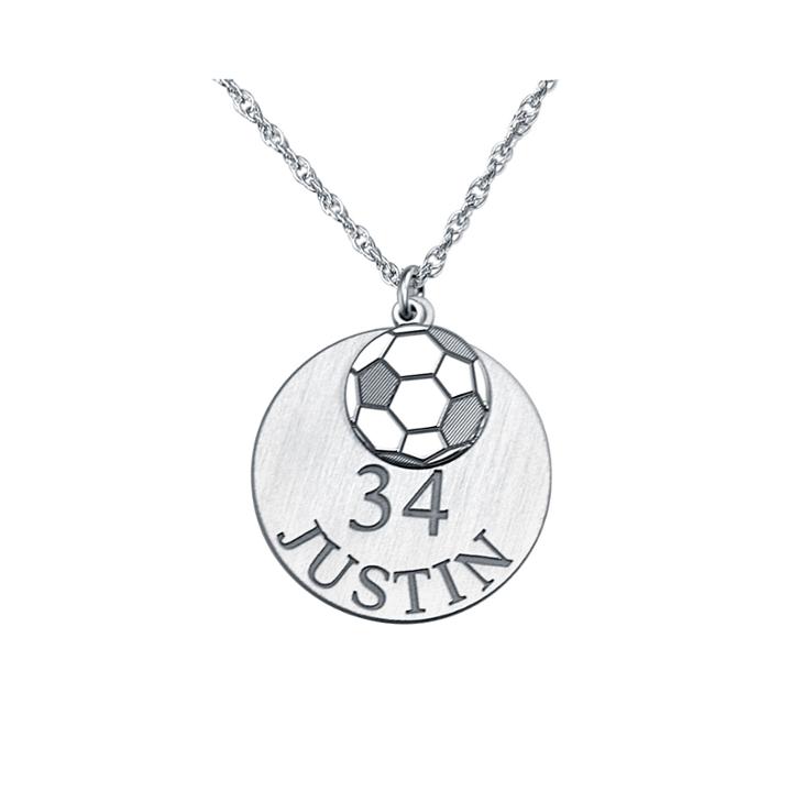 Personalized Soccer Double-charm Necklace