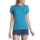 Us Polo Assn. Short Sleeve Stripe Knit Polo Shirt - Juniors