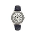 Decree Womens Crystal-accent Glitter Black Strap Watch