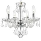 Clarion Collection 4 Light Mini Chrome Finish Andclear Crystal Chandelier