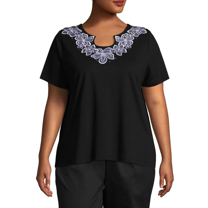 Alfred Dunner In The Limelight Embroidered T-shirt- Plus