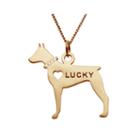 Personalized Doberman Pincher 14k Yellow Gold Over Sterling Silver Pendant