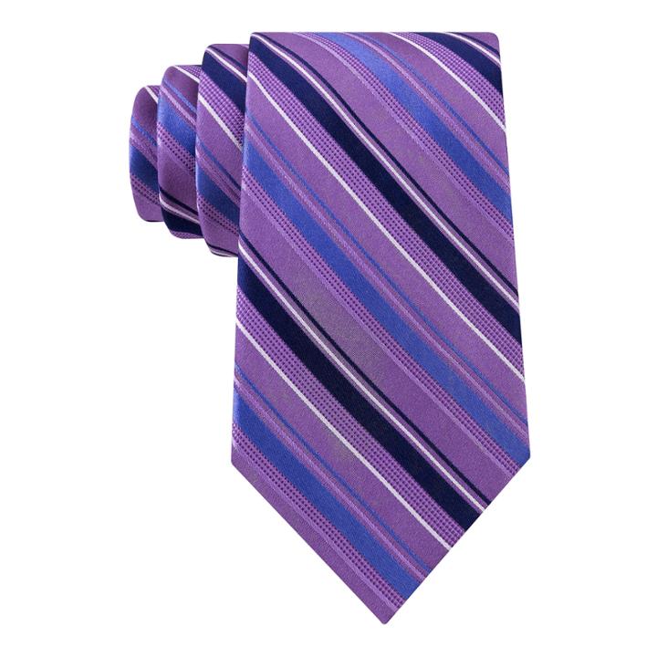 Stafford Lakefront Track Stripe Tie - Extra Long