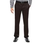 Jf J. Ferrar Burgundy Twill Flat-front Dress Pants - Super Slim Fit