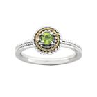Personally Stackable Two-tone Stackable Peridot Ring