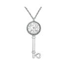 Personalized Sterling Silver Monogram Key Pendant Necklace