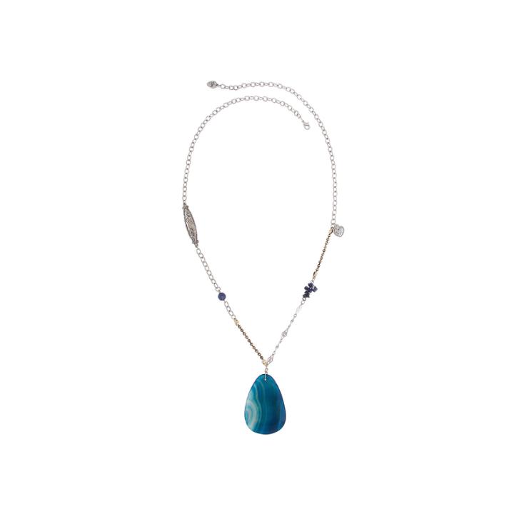 Messages From The Heart By Sandra Magsamen Blue Pendant Necklace