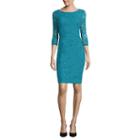 Scarlett 3/4-sleeve Sequin Sheath Dress