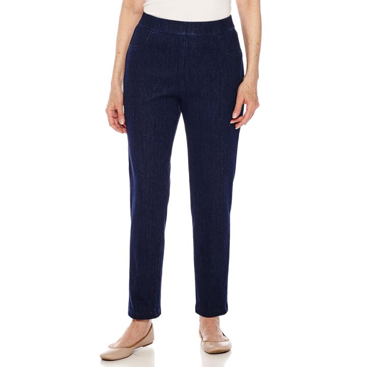 Alfred Dunner Scenic Route Slim Fit Stretch Denim Pants-petites