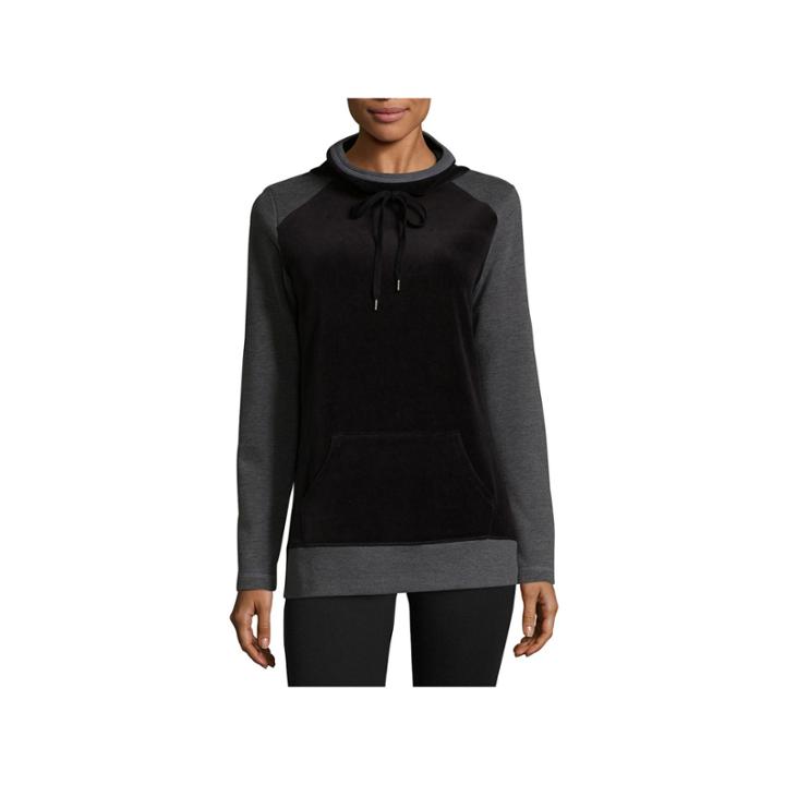 St. John's Bay Active Long Sleeve Velour Hoodie