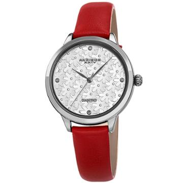 Akribos Xxiv Womens Silver Tone Strap Watch-a-1051rd