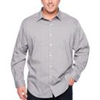Van Heusen Traveler Performance Non-iron Woven Long Sleeve Checked Button-front Shirt-big And Tall