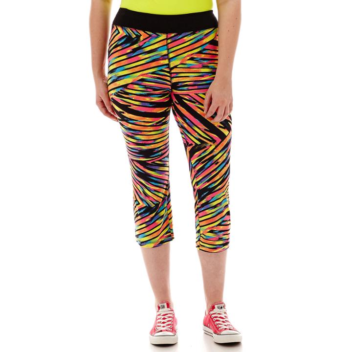 City Streets Print Crop Yoga Pants - Juniors Plus