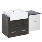 36.75-in. W 18-in. D Modern Wall Mount Plywood-melamine Vanity Base Set Only In White-dawn Grey