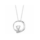 Footnotes Footnotes Womens White Cubic Zirconia Pendant Necklace