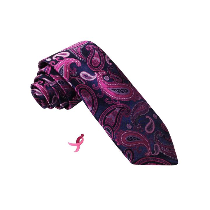Susan G Komen Woven Paisley Tie