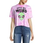 Let's Get Weird Graphic Cropped Tee - Juniors